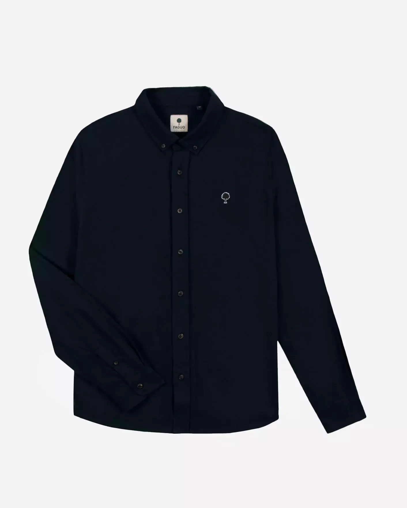 Faguo Ivoy Oxford Hemd Navy Herren Baumwolle blau